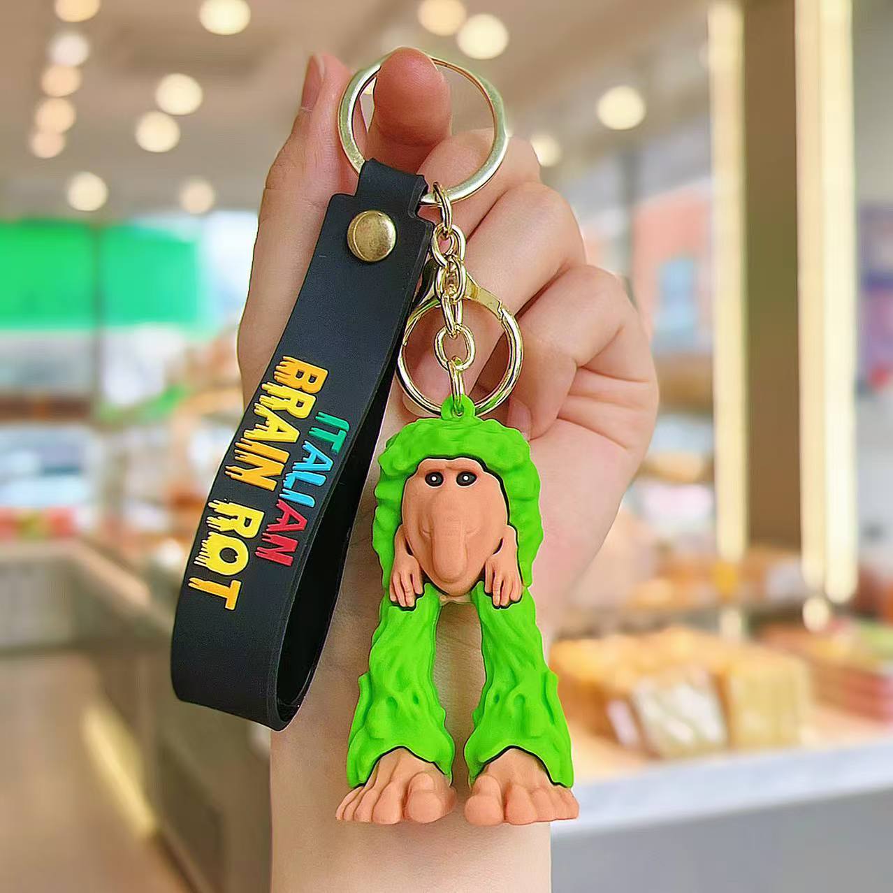 Wholesale Shanhaijing Keychain Gum Stick Shark Marine Life Hanging Silicone Frog Hanging Keychains