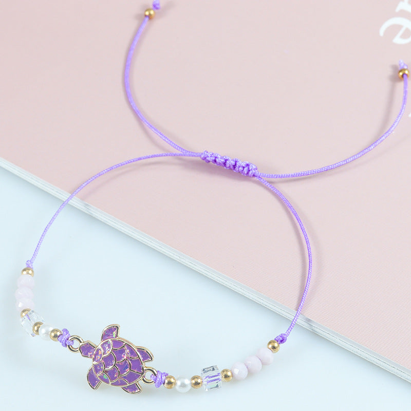 Wholesale Ocean Style Turtle Crystal Bead Bracelet - Fashion Jewelry Accessory for Gift