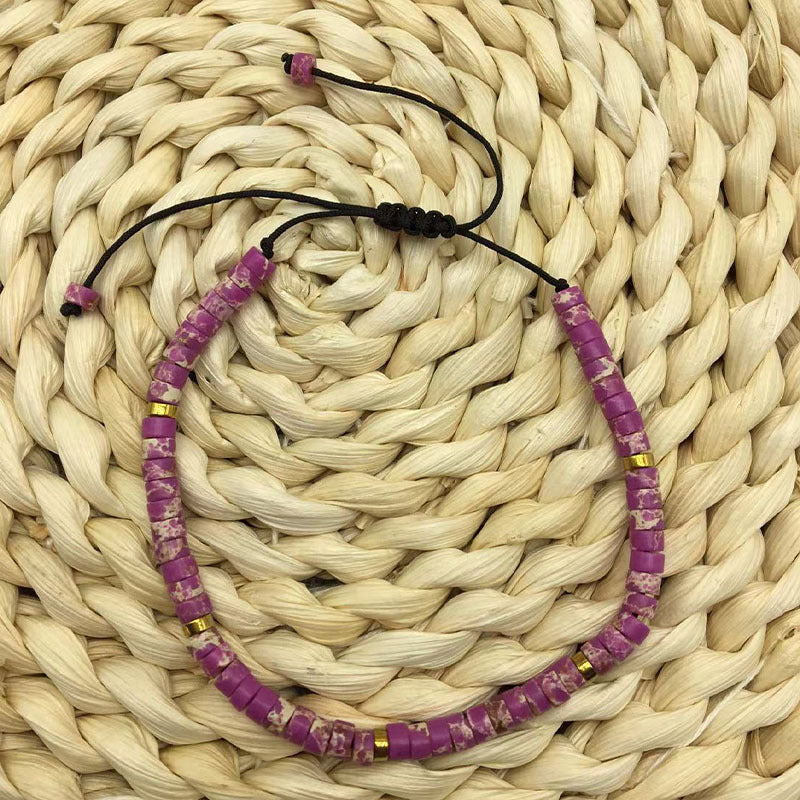 Wholesale Natural Stone Spacer Beads Braided Bracelet Adjustable Bracelet ACC-BT-Yima006