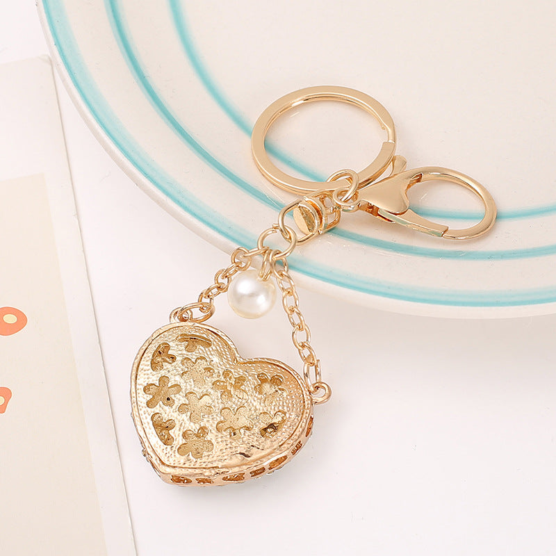 Wholesale Four Leaf Clover Heart Shape Alloy Keychain ACC-KC-YuanFei016
