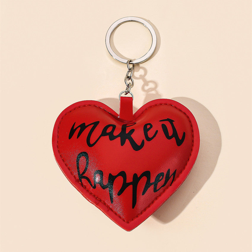 Wholesale Valentine's Day Love Heart PU Keychain
