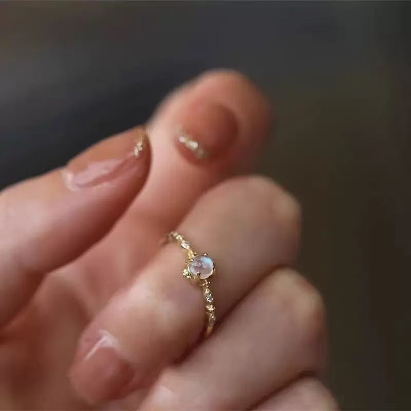 Wholesale Stylish Six-Pointed Star Ring Adjustable Silver Plated Jewelry Accessory