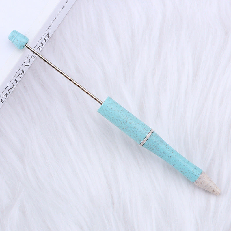 Wholesale 5pcs Beadable Pens Environmentally Friendly Wheat Straw DIY Beaded Pens ACC-PN-JinBN012