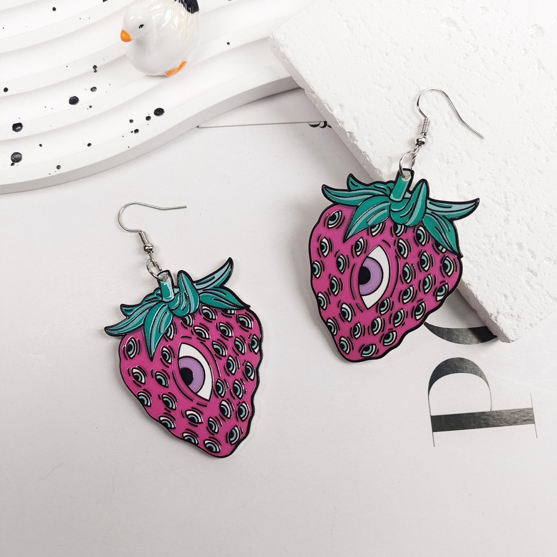 Wholesale Halloween Dark Skull Purple Earrings Acrylic Earrings ACC-ES-Jiay005