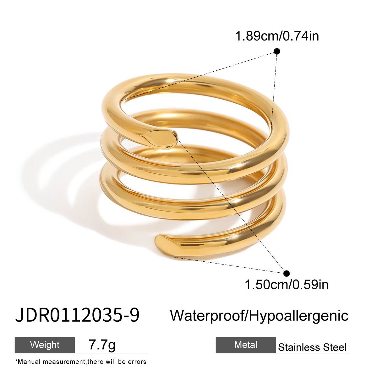 Wholesale  Zircon Ring Stainless Steel Non-Fading Jewelry