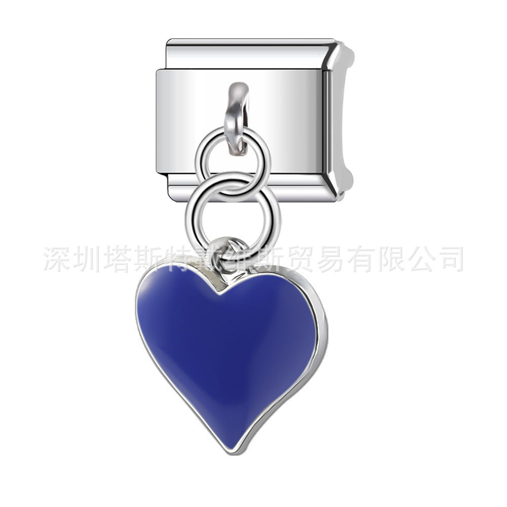 Wholesale Heart-Shaped 9mm Alloy Electroplated Pendant – DIY Bracelet Charm,  Boutique Resale Jewelry Accessory