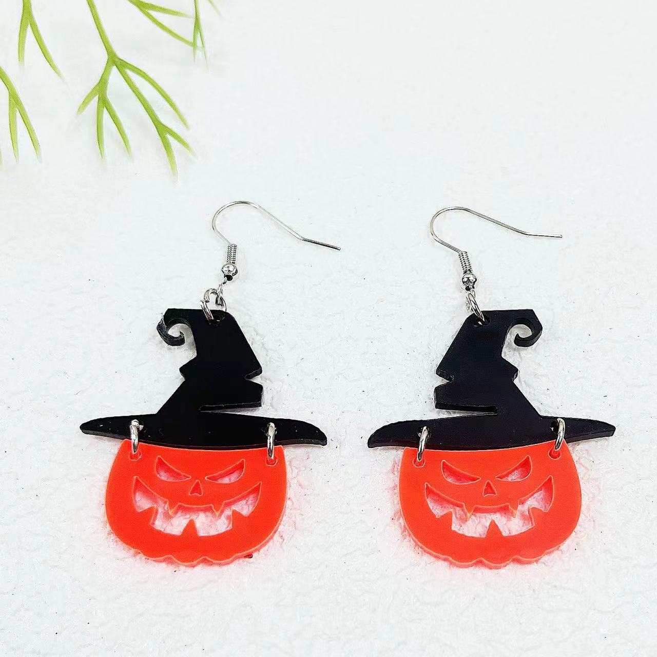 Wholesale Halloween Wizard Hat Acrylic Earrings ACC-ES-AnDao014