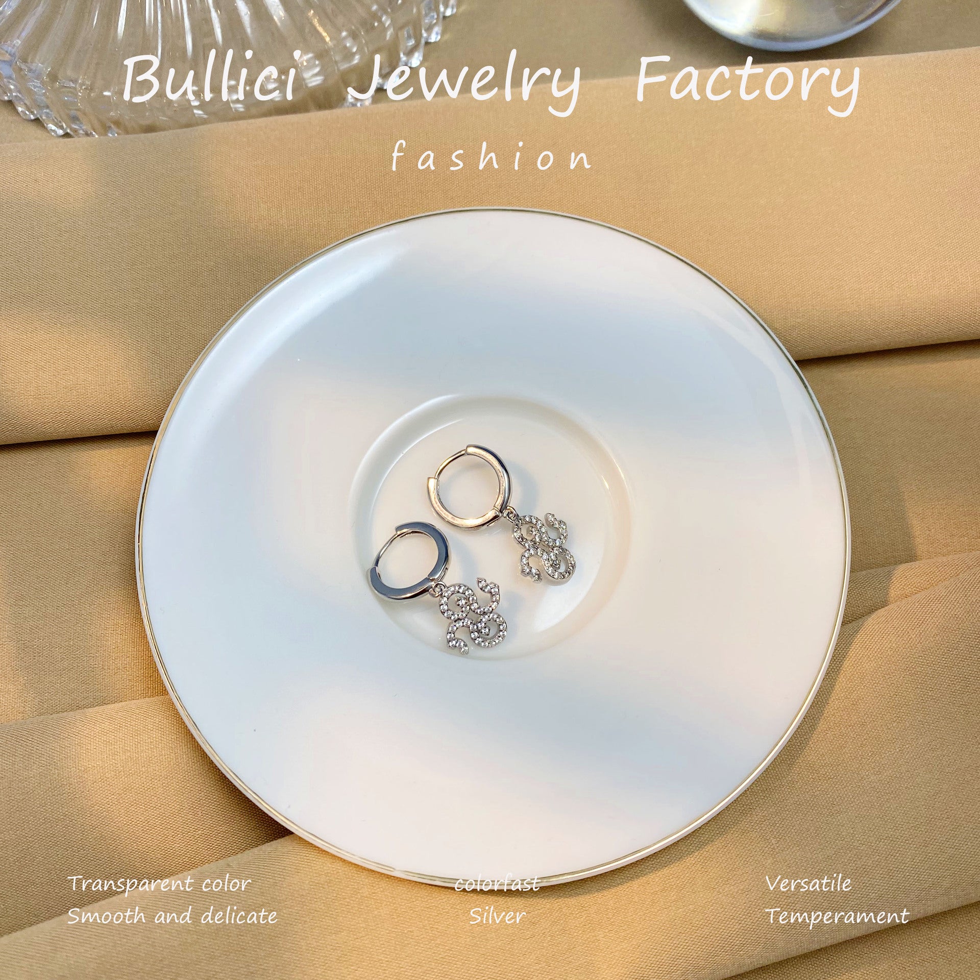 Wholesale S925 sterling silver snake earrings