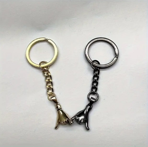 Wholesale couple hand in hand creative keychain