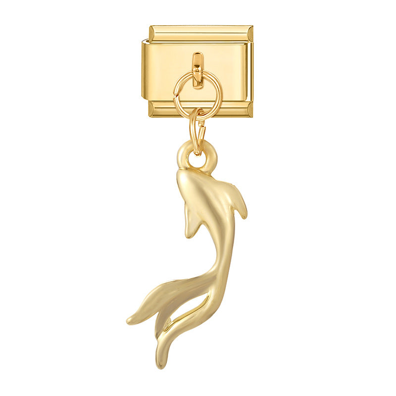 Wholesale  Italian Charm Bracelet 9mm DIY Creative Retro Stainless Steel Composable Bracelet