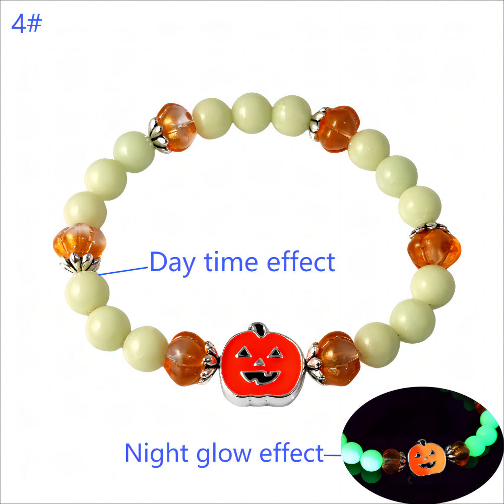 Wholesale Luminous Bead  Pumpkin Grimur Bracelet