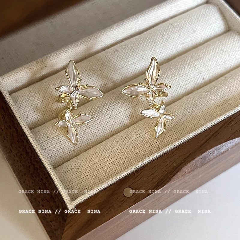 Wholesale Butterfly Earrings 925 Silver Pin Elegant Ear Jewelry