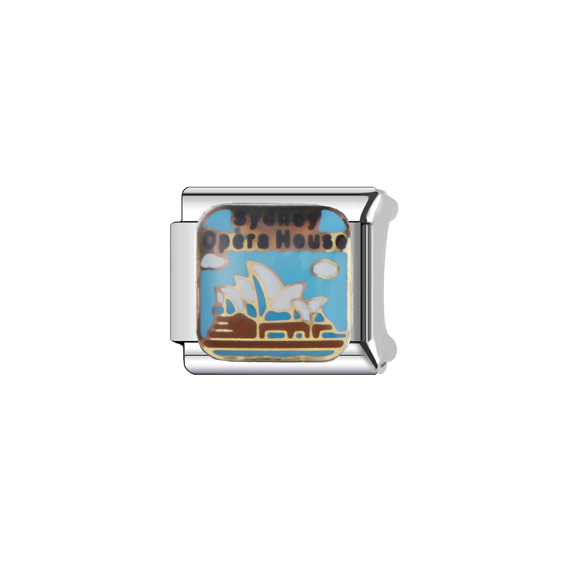 Wholesale  9mm Italian Charm Starter Bracelets DIY square Single Section Creative Stainless Steel Composable Bracelet