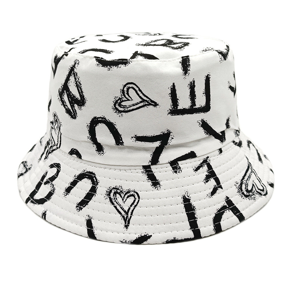 Wholesale Heart letter bucket hat
