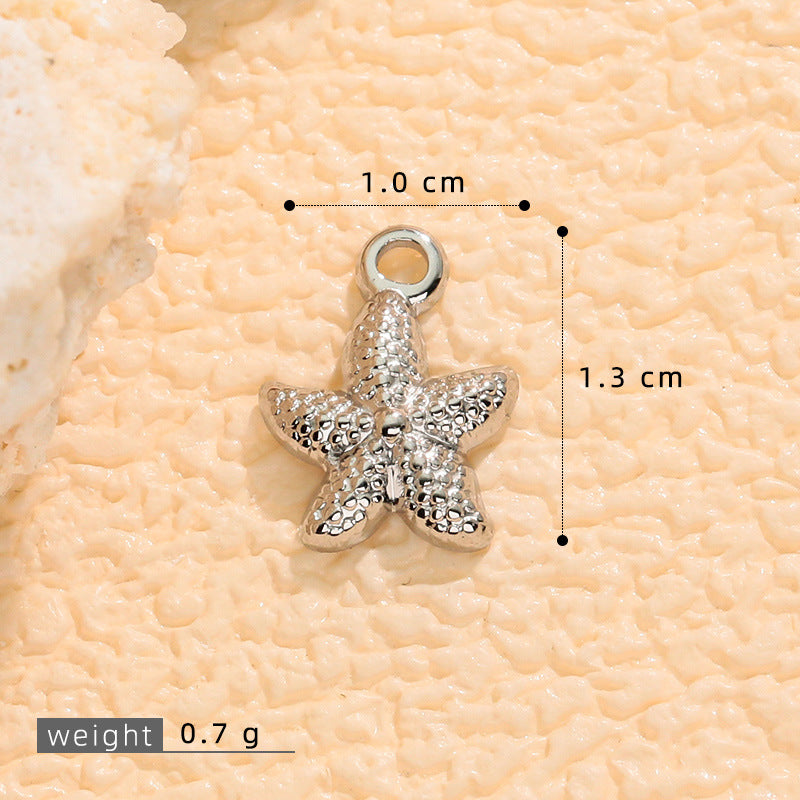 Wholesale stainless steel DIY  five-pointed starfish pendant