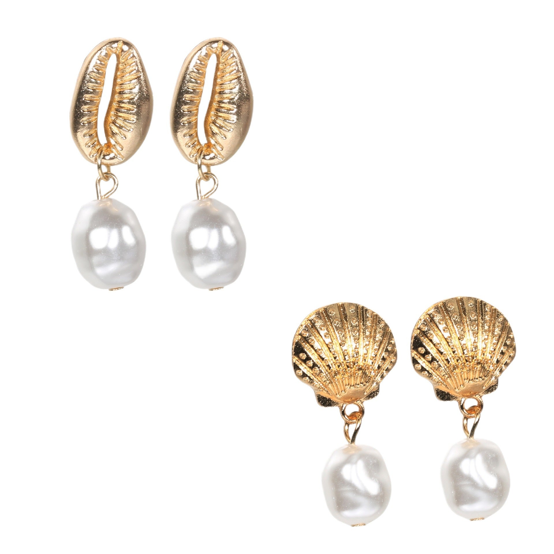 Wholesale pearl shell earrings