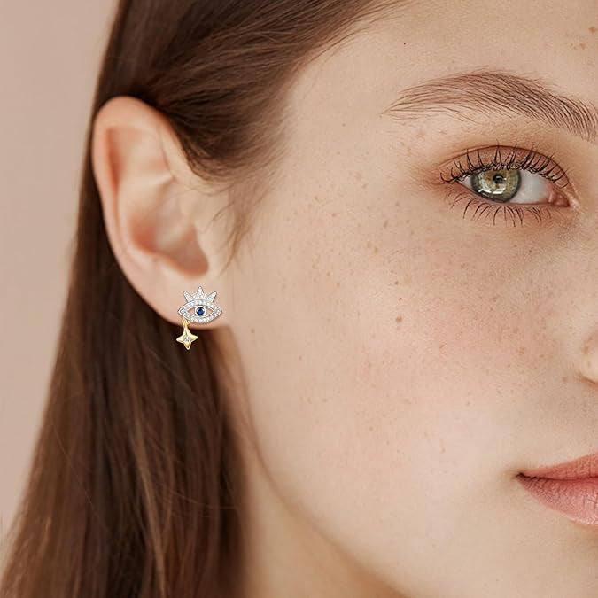 Wholesale  Micro-Inlaid Zircon Devil Earrings