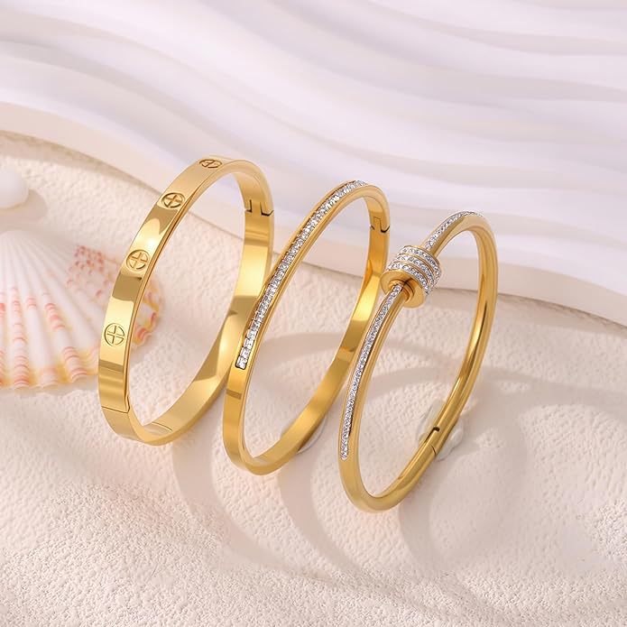 Wholesale Ins Style Cross Nail Micro-Set Zircon Bracelet Stainless Steel Electroplated Fashion Accessory