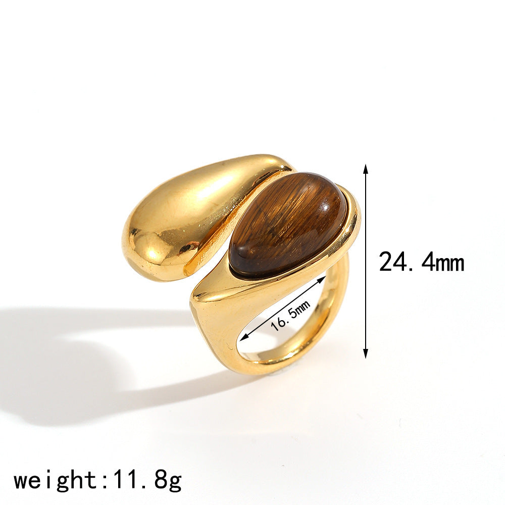 Wholesale Vacuum-plated stainless steel ring does not fade