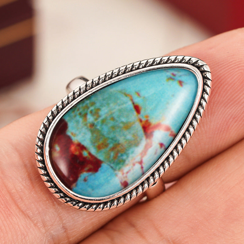 WholesaleColorful Texture New Hot-Selling Rings for Women,  Retro Exaggerated Simple Personalized Women' s Rings