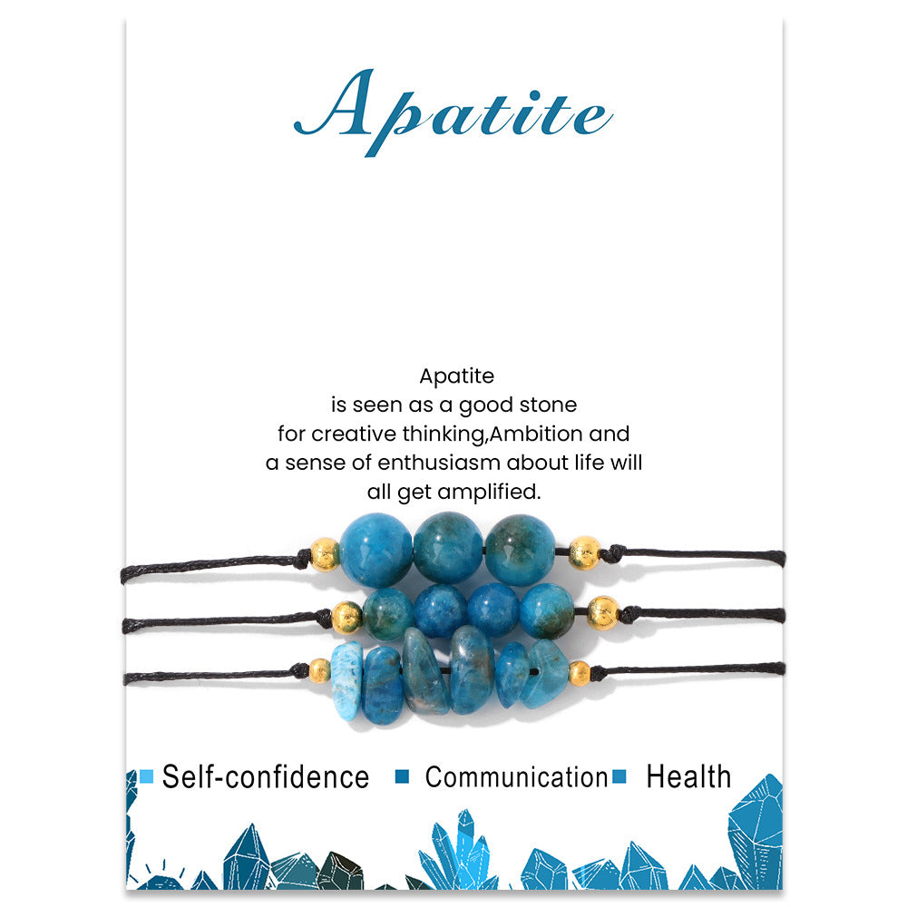 Wholesale Natural Stone Crystal Set Crushed Stone Beads Handmade Woven Bracelets ACC-BT-GEB010