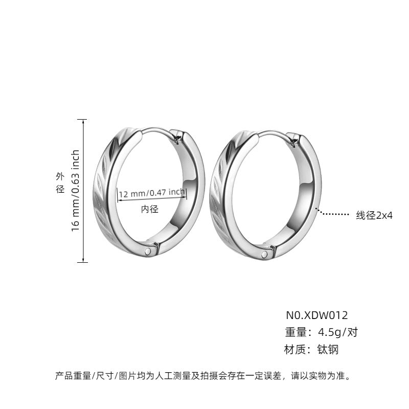 Wholesale Titanium steel hoop earrings