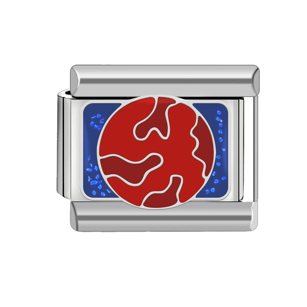 Wholesale Italian Charm Bracelet 9mm DIY Splicing Landscape Pattern Titanium Steel Composable Bracelet