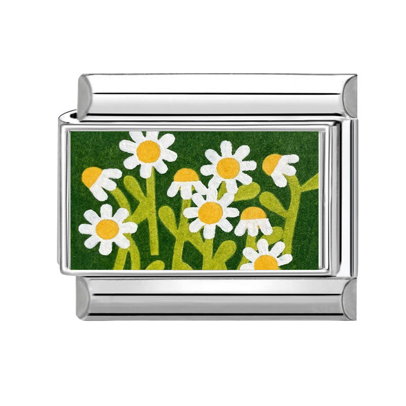 Wholesale Green Floral Heart Animal DIY Modular Bracelet Stainless Steel Electroplated Fashion Accessory