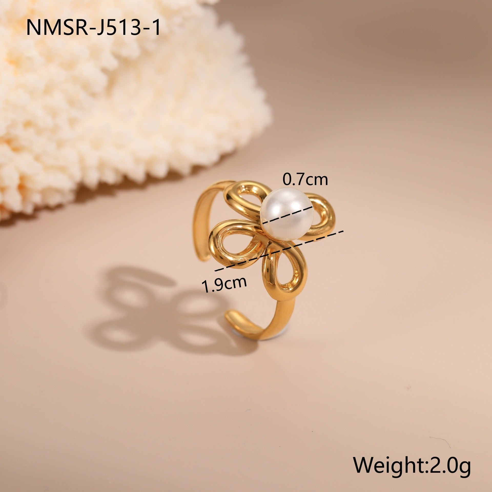 Wholesale Stainless steel 18K gold plated open ring
