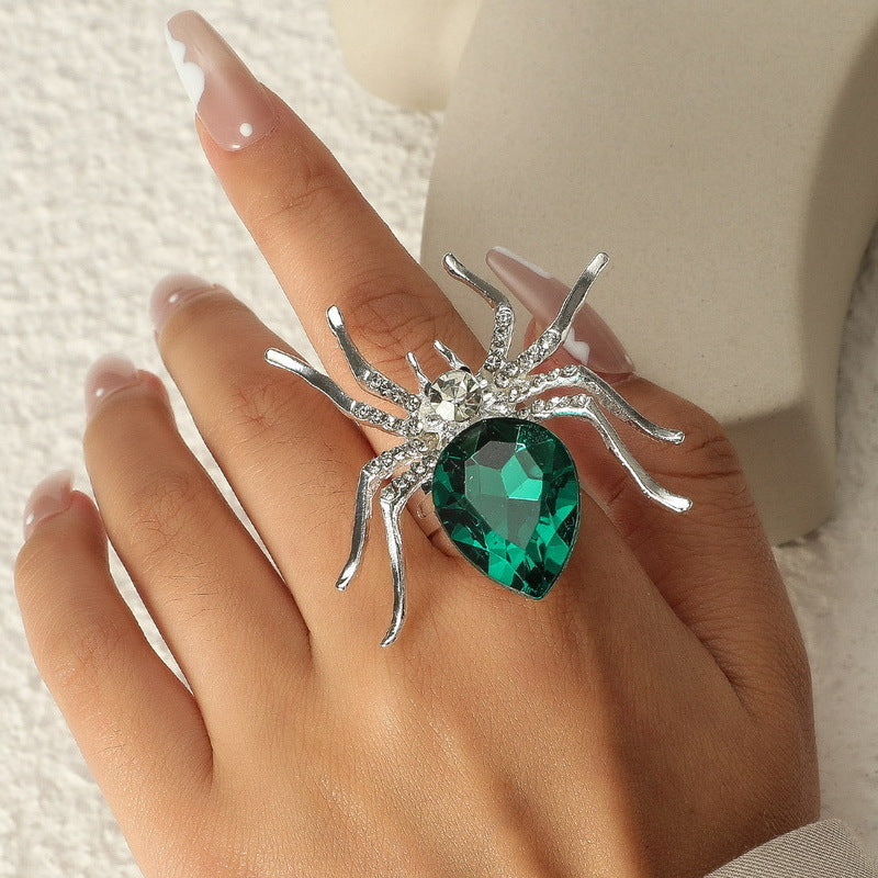 Wholesale Alloy Electroplated   Adjustable Ring with Diamond-Like Stones,  Trendy Fashion Accessory for Women