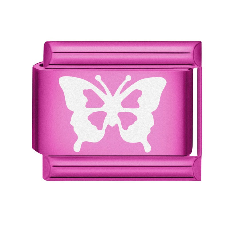 Wholesale Italian Charm Bracelet 9mm DIY Splicing Pitaya Red Stainless Steel Composable Bracelet