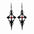 Wholesale Gothic  Punk Style Cross Pattern Metal Red Rhinestone Necklaces Earrings