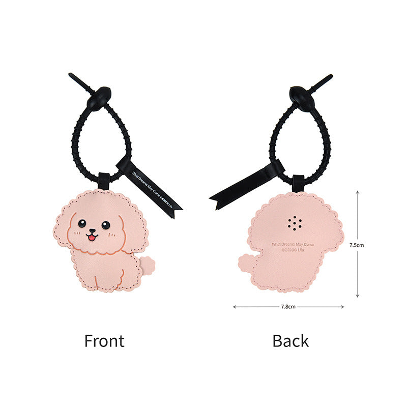 Wholesale Leather Squeaky Dog Keychain Car Hanging Charm Decorative Gift