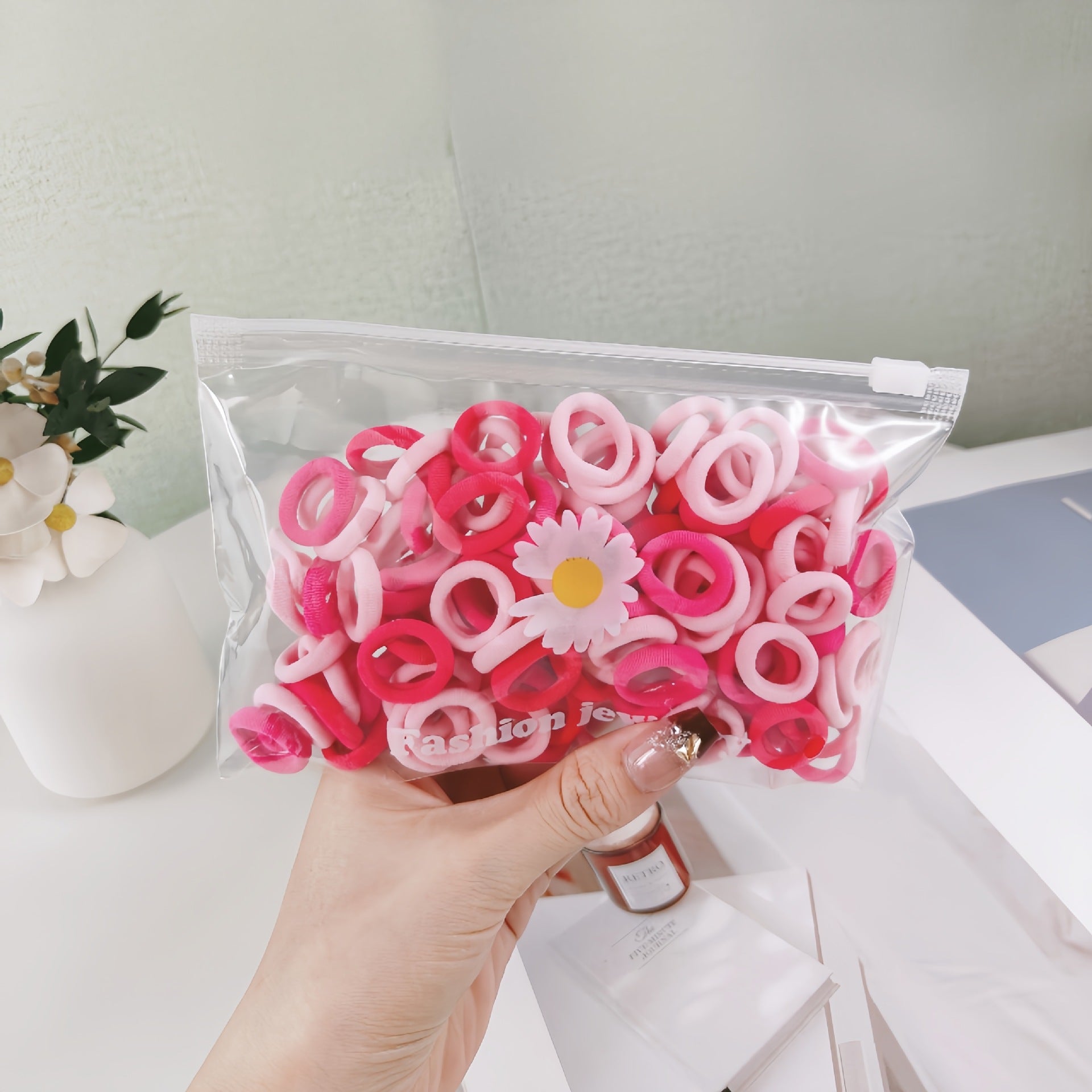 Wholesale 100pcs Children's Hair Tie Rubber Band Towel Ring Small Hair Scrunchies  ACC-HS-Mengz003