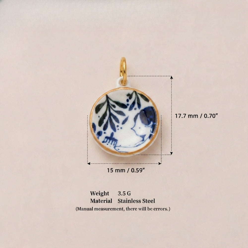 Wholesale Fashion Plant Pendant Stainless Steel Gold Plated Irregular DIY Accessory Bag Charm Everyday Wear Or Boutique Resale