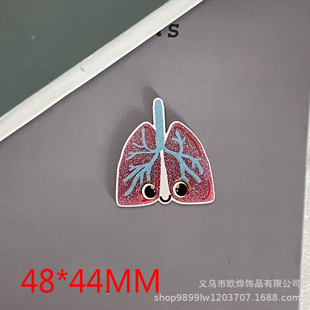 Wholesale 10pcs DIY Flatback Cartoon Acrylic Flatback Badge Reels Retractable Keychain DIY Accessories ACC-FK-OuYe001