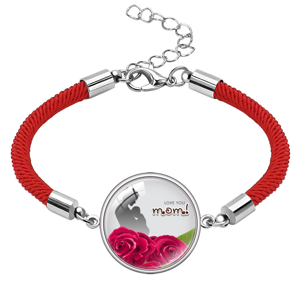 Wholesale  Mother's Day Bracelet Jewelry mom Letter Crystal Bracelet