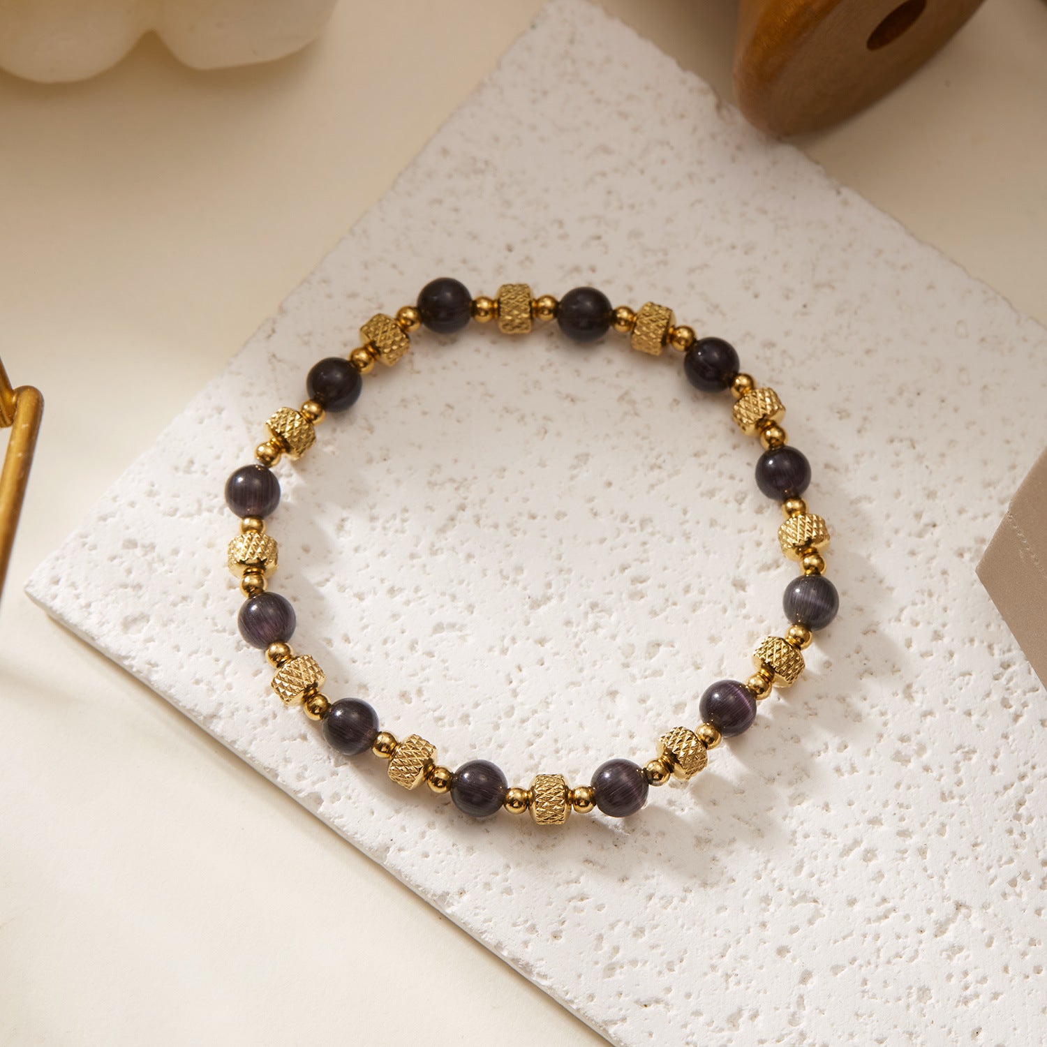 Wholesale stainless steel cat's eye bracelet