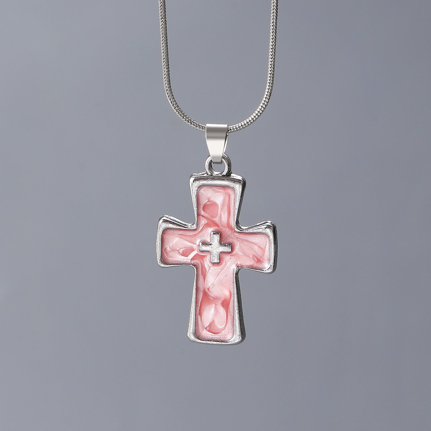 Wholesale  Cross Pendant Necklace  Light Luxury Snake Bone Chain Clavicle