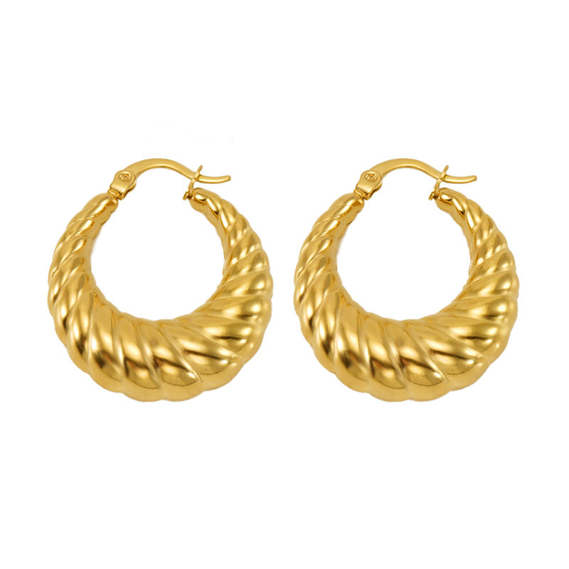 Wholesale stainless steel hollow earrings