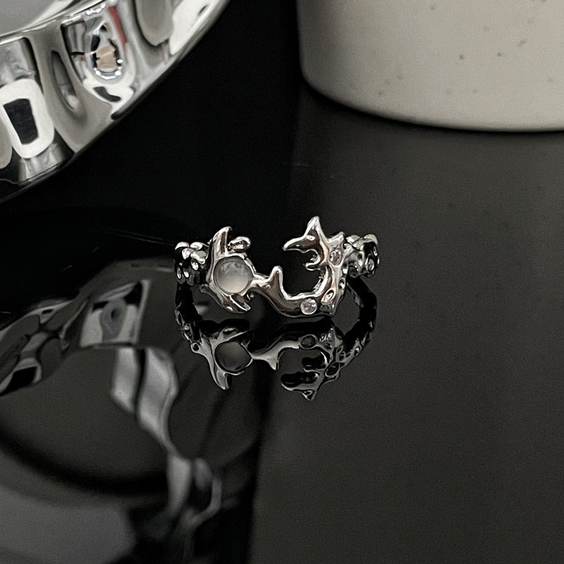 Wholesale Irregular star simple Opal fashion Open ring