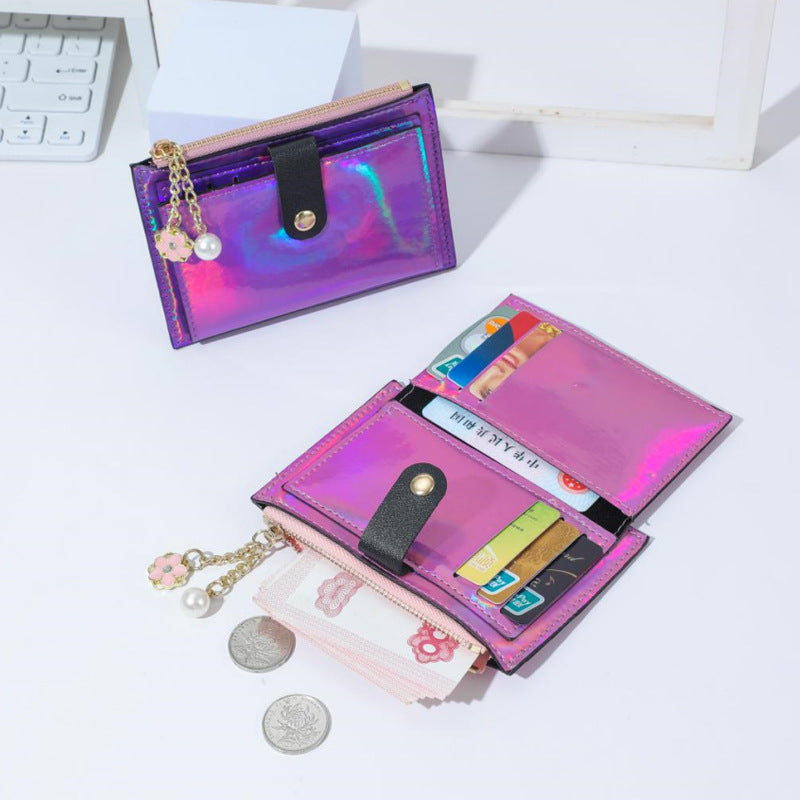 Wholesale PU Leather Zip Around Card Holder Wallet With Coin Pocket Trendy Solid Color Multi Card Case For Everyday Use