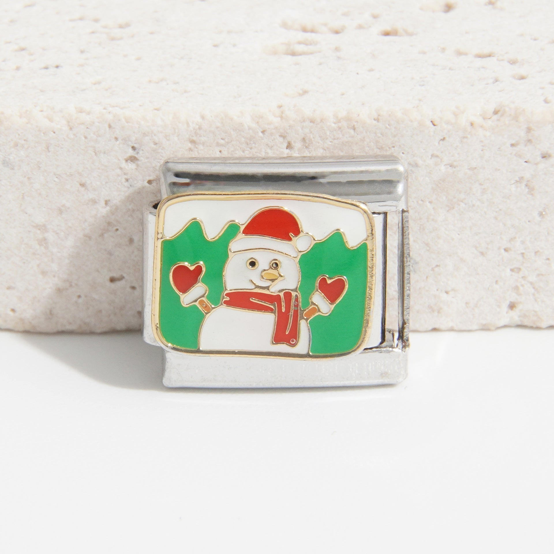 Wholesale Italian Charm Bracelet 9mm DIY Splicing Christmas Series Stainless Steel Composable Bracelet