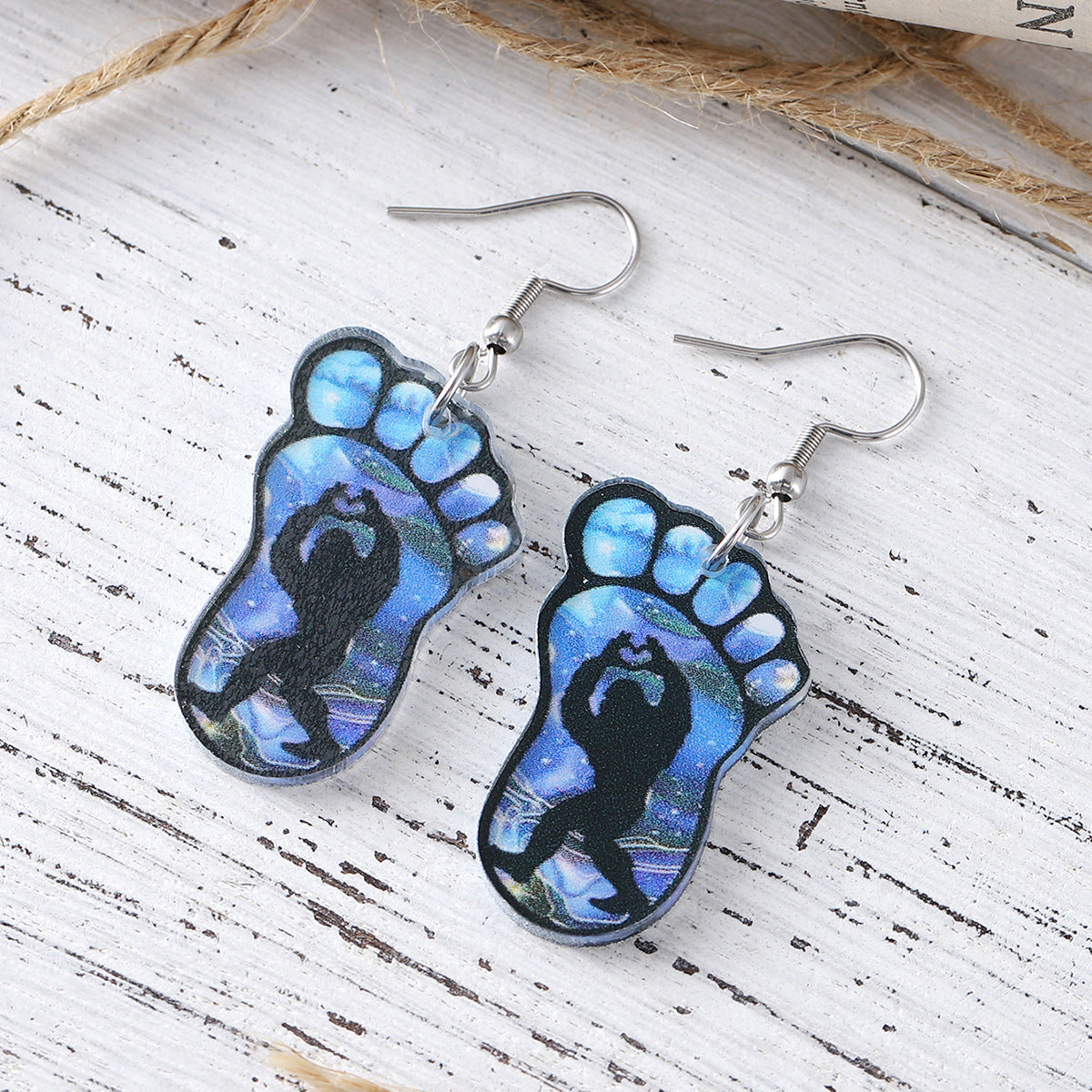 Wholesale Acrylic ape-man walking pendant earrings