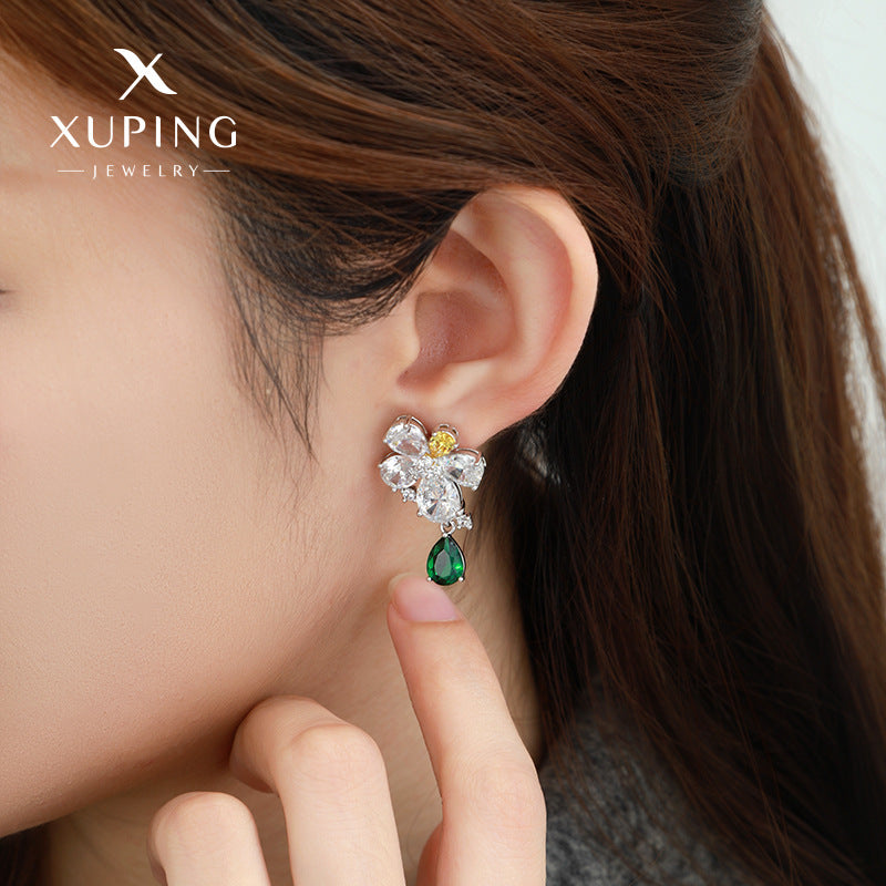 Wholesale  Fashion Light Luxury Flower Earrings