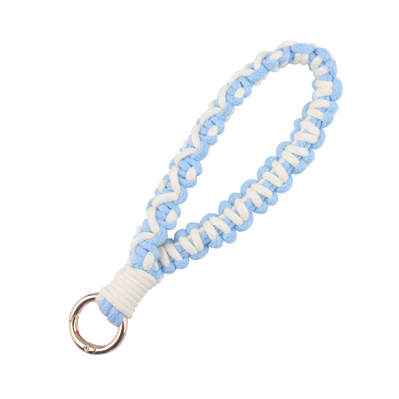 Wholesale hand-woven wrist strap keychain