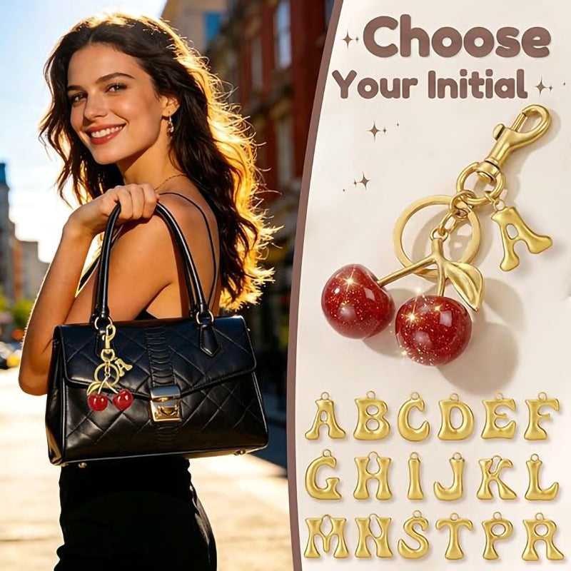 Wholesale Cherry Bag Charm Keychain Trendy Car Key Accessory Stylish Gift For Women Boutique Resale