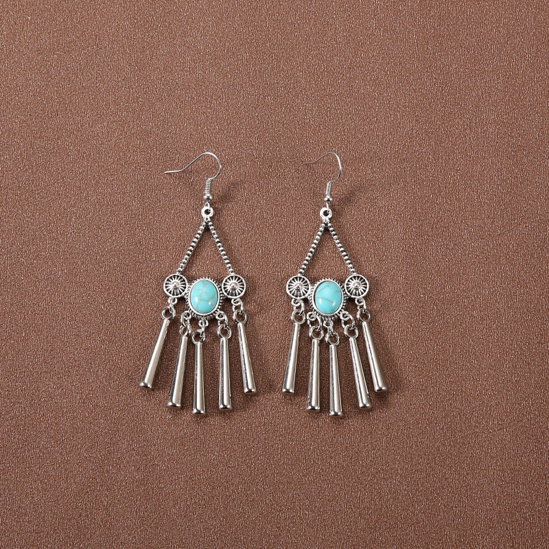 Wholesale Retro Tassel Long Earrings Ethnic Style Earrings ACC-ES-Gumi007