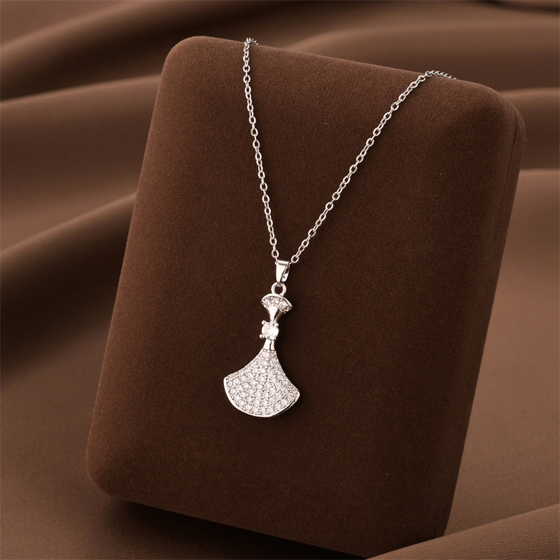 Wholesale Silver Titanium Steel Necklace ACC-NE-Quanx005