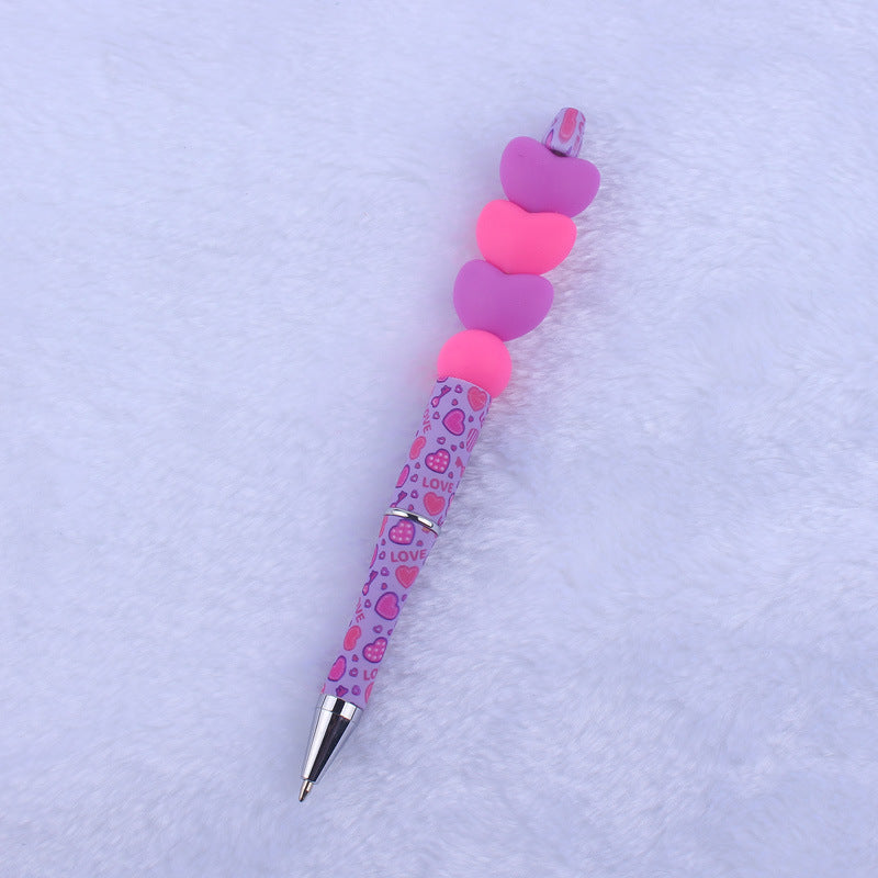 Wholesale Cute cartoon Valentine's Day shape love silicone beaded pen